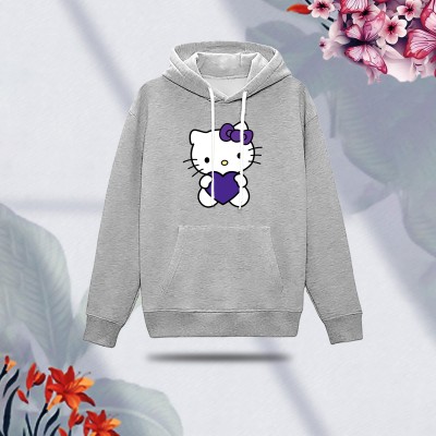 Premium Comfortable (Cutipy Cat-Gray) Ladies winter hoodie